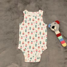 Pieros Baby 0076 Kız Bebek 2'li Kolsuz Badi