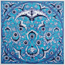 Can Seramik  20 x 20 cm  El Yapımı Iznik Çinisi
