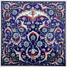 Can Seramik  20 x 20 cm  El Yapımı Iznik Çinisi