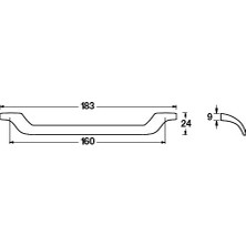 Hafele Layla Kulp Parlak Krom 160MM