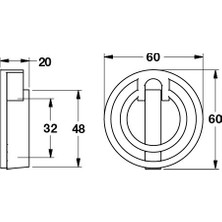 Hafele Norge 32MM Kulp, Mat Siyah Renk