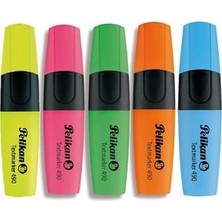 Pelikan Fosforlu Kalem 5'li Paket Sarı Pembe Yeşil Turuncu Mavi Renkli Kalemler