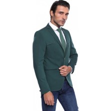 Wessi Erkek Omuz Parçalı Pamuk Slim Fit Ceket