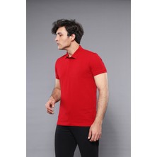 Wessi Erkek Polo Yaka Slim Fit  düz Tişört