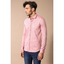 Wessi Erkek Nokta Desenli Slim Fit Gömlek