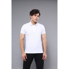 Wessi Erkek Polo Yaka Slim Fit  düz Tişört