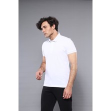 Wessi Erkek Polo Yaka Slim Fit  düz Tişört