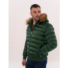 Wessi Erkek Kapüşonlu Slim Fit Şişme Mont
