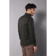 Wessi Erkek Slim Fit Kendinden Desenli Gömlek