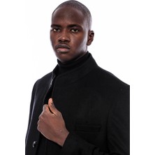 Wessi Erkek Hakim Yaka Slim Fit Uzun Kaban