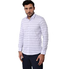 Wessi Erkek Slim Fit Çiçek Desenli Kısa Kollu Gömlek