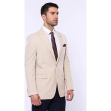 Wessi Erkek Sivri Yaka Slim Fit Spor Ceket