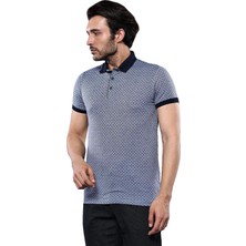 Wessi Erkek Slim Fit Polo Yaka Desenli Pamuk Tişört