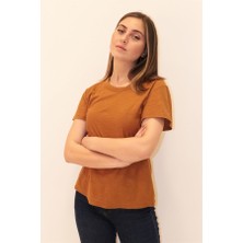 Rich Kadın Organik Bisiklet Yaka T-Shirt