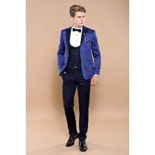 Wessi Erkek Desenli Slim Fit Damatlık Takım Elbise