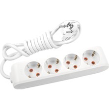 Viko Multi-Let 4'lü Topraklı Çocuk Korumalı Grup Priz-3 Metre