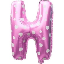 Event Party Store Folyo Balon H Harf Kapli Pembe