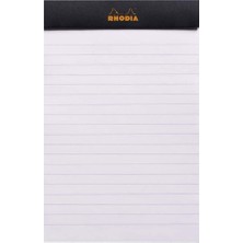 Rhodia Çizgili Bloknot Siyah Kapak 110 x 170 mm