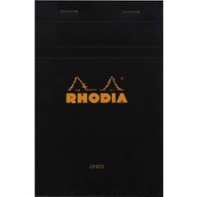 Rhodia Çizgili Bloknot Siyah Kapak 110 x 170 mm