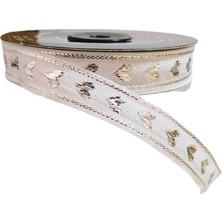 Event Party Store Kurdele Fantastik Simli Gümüş Kalp 1,5cm x 25M