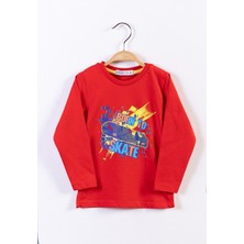 Toontoy Kids Toontoy Erkek Çocuk Kaykay Baskılı Tişört