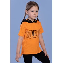 Toontoy Kids Toontoy Kız Çocuk Kapüşonlutaş Işlemeli Baskılı Tişört