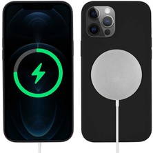 Case 4U Apple iPhone 12 Pro Max Kılıf Silksafe Wireless Kapak Siyah