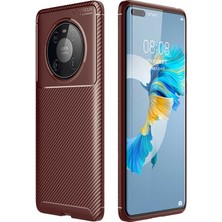 Case 4U Huawei Mate 40 Pro Kılıf Negro Silikon Kahverengi
