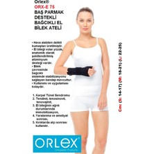 Orlex Orx-E 75 Baş Parmak Destekli El Bilek Ateli ( Sol )  (Hava Alabilen Delikli Kumaştan Üretilmiştir.)