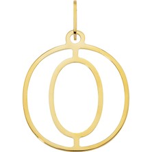 Gençtaş Kuyumculuk 14 Ayar Altın O Harfi Kadın Kolye Ucu