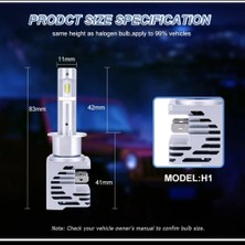 10OTO Tn H1 Mini LED Xenon 10000LM Zes Çipli M3 Süper Küçük (Odaklamalı)