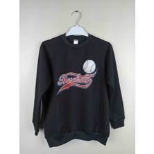 Bluence Erkek Garson Baskılı Lacivert Pamuklu Sweatshirt