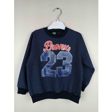 Bluence Erkek Çocuk Baskılı Bordo Pamuklu Sweatshirt