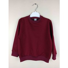 Bluence Erkek Çocuk Bordo Pamuklu Sweatshirt