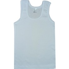 Bluence Erkek Çocuk Beyaz Ribana Pamuklu Atlet