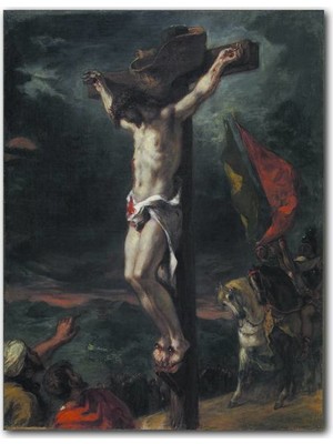 Caka Tablo Ahşap Tablo Çarmıhta Isa Eugene Delacroix