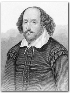 Caka Tablo Ahşap Tablo William Shakespeare Karakalem Portresi