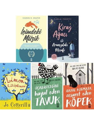 Genç Timaş 5 Kitap Set 5. 6. 7. 8. Sınıflar Ortaokul Okuma Kitapları / Içimdeki Müzik - Kiraz Ağacı ile Aramızdaki Mesafe - Limon Kütüphanesi - Uçabileceğini Hayal Eden Tavuk - Hayal Kurmaya Cesaret