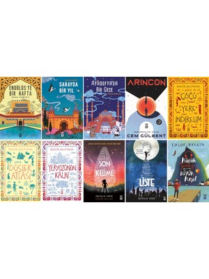 Genç Timaş 10 Kitap Set 5. 6. 7. 8. Sınıflar Ortaokul Okuma Kitapları / Endülüs'te Bir Hafta - Göğü Yere Indirelim - Liste - Son Kelime - Ayasofya'da Bir Gece - Düşler Atlası