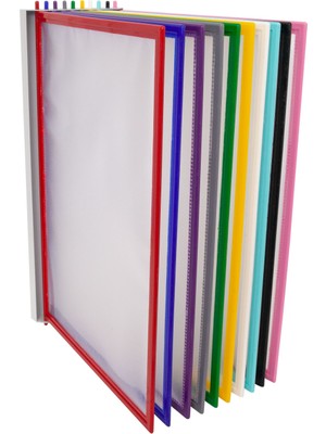 Sert Kırtasiye A4 Şömiz 10'lu  Metal Aparatı Karışık Renk 130 Micron Poşet