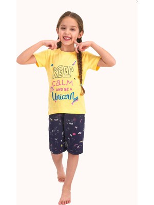 RolyPoly Kız Çocuk Kapri Takım Soluk Sarı RP2452-2