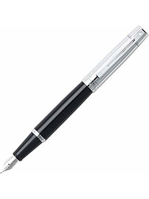 Sheaffer 300 Serisi Dolma & Tükenmez Kalem Seti Krom Parlak Siyah 9314-9