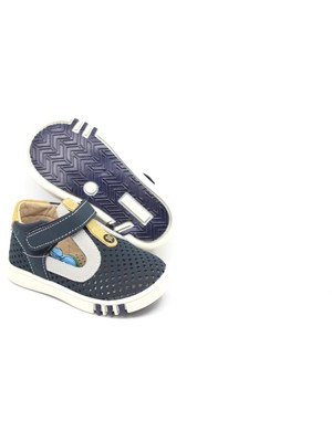 Şirin Bebe Ilk Adım Mavi Cırtlı Sandalet Ayakkabı Şirinbebe 2659