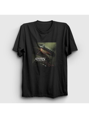 Presmono Unisex Siyah Too Mean To Die Accept T-Shirt