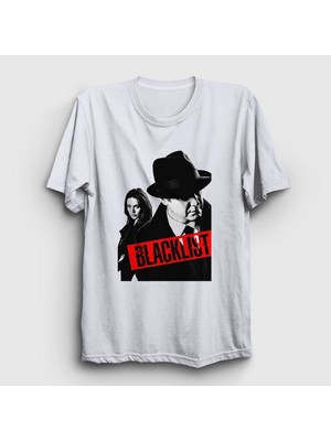 Presmono Unisex Beyaz Team The Blacklist T-Shirt