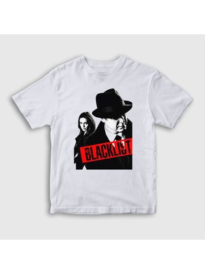 Presmono Unisex Çocuk Beyaz Team The Blacklist T-Shirt