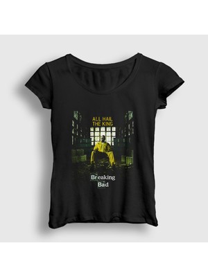 Presmono Kadın Siyah King Breaking Bad T-Shirt