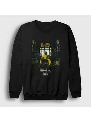 Presmono Unisex Siyah King Breaking Bad Sweatshirt