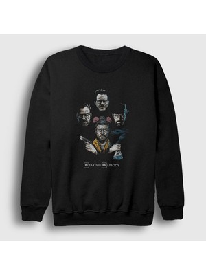 Presmono Unisex Siyah Queen Breaking Bad Sweatshirt