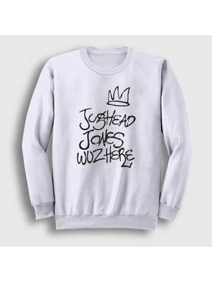 Presmono Unisex Beyaz Jughead Jones Was Here Riverdale Sweatshirt